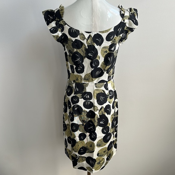 NWT Anthropologie LEIFSDOTTIR Women’s Silk Blend Ruffle Cap Sleeve Mini Dress 4 - Picture 3 of 10